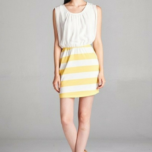 Striped Scuba Tank Dress - Picture 2 of 2